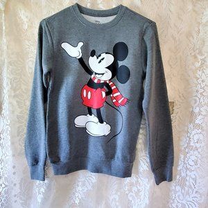 Disney Mickey Mouse Heather Gray Sweatshirt Size X Small